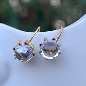 Rose cut paste on gold filled ear wires